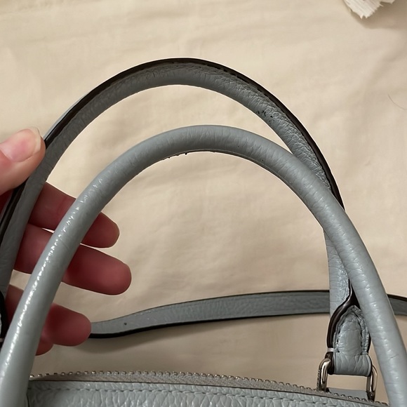 COACH coneflower blue satchel handbag soft LEATHER - Picture 11 of 16